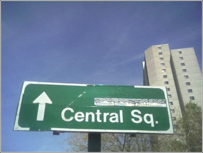 Central Square, straight ahead