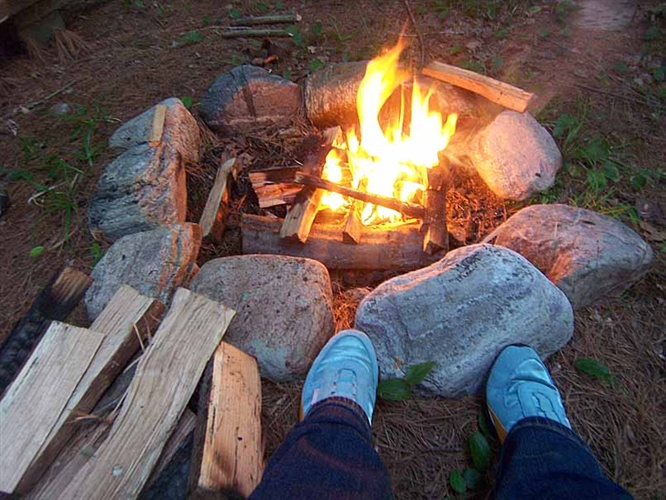 Campfire, Trout Lake, NY