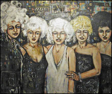 WIGS AND BLING Roberts's Girls Night Out.