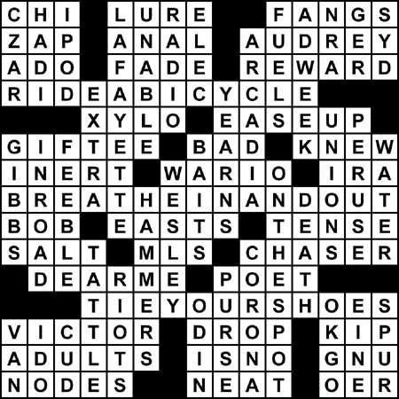 Crossword solution - 01.20.06