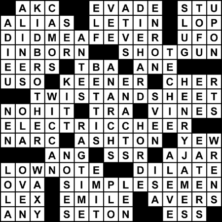 Solution: Jonesin' - "A Life of E's"