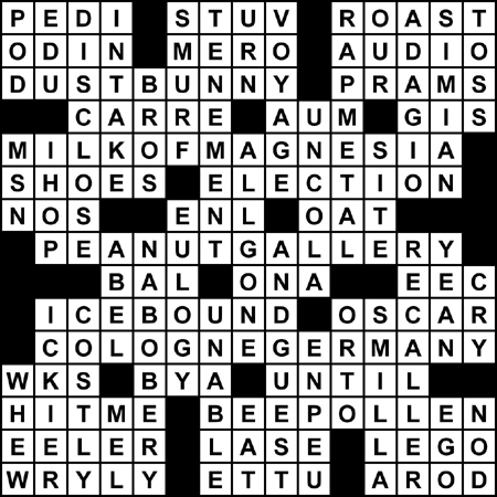 Jonesin': "I'm allergic to this puzzle" - solution