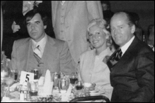 PARTNERS: Pat Nee (left), at a wedding with his wife, Debbie, and Whitey Bulger.