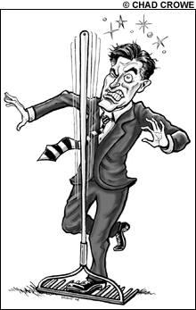 STEPPING ON RAKES: Romney is a major political talent, but he's no smooth operator.