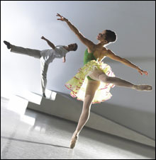 CALM FORMALIST: Mateo likes to show off the dancers' classical technique in clear but variable alignments.