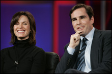 WHO'S PRETTIER? Elizabeth Vargas and Bob Woodruff hope to defy the anchor-duo jinx.