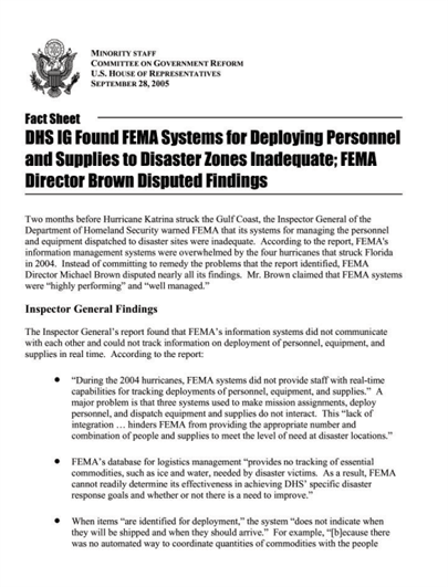 FEMA: Click for two-page PDF