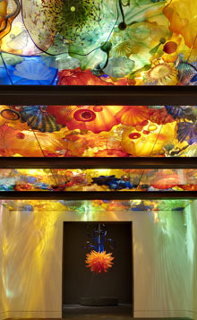 glass art on display at the Museum of Fine Arts in Boston
